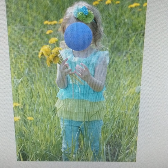 Girls 3t aqua set jeans and tank - Picture 5 of 6